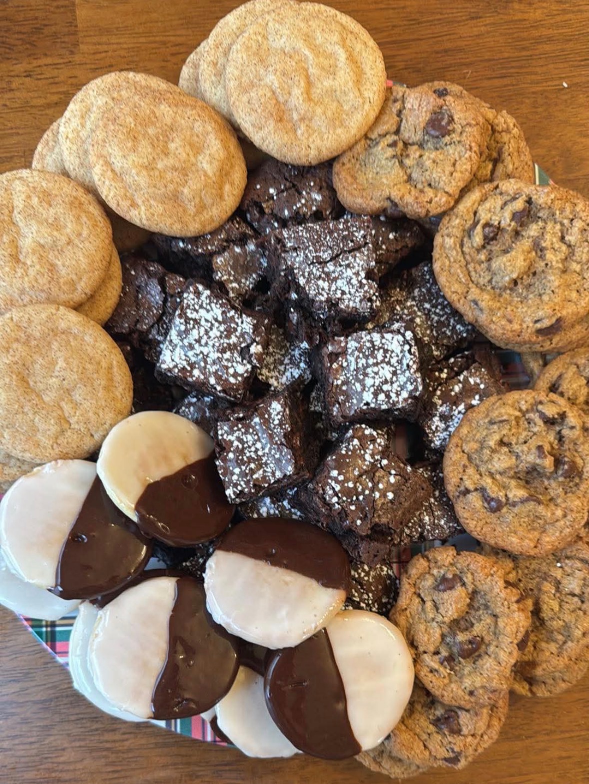 Assortment of homemade cookies on parchment paper